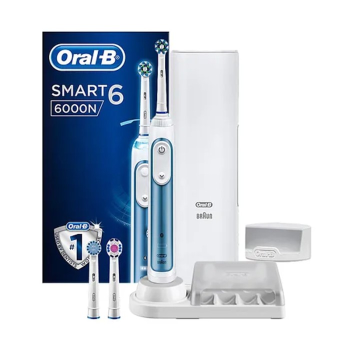 Oral B Smart 6 6000N, Rechargeable Toothbrush with Blue tooth connectivity & Travel case